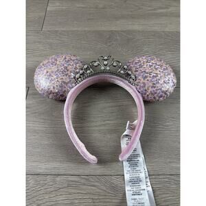 2022 Disney Parks Pink Princess Crown Minnie Mouse Ears Disneyland Headband